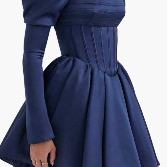 House of CB Venetia Puff Shoulder Lace Corset Minidress - Picture 3 of 5